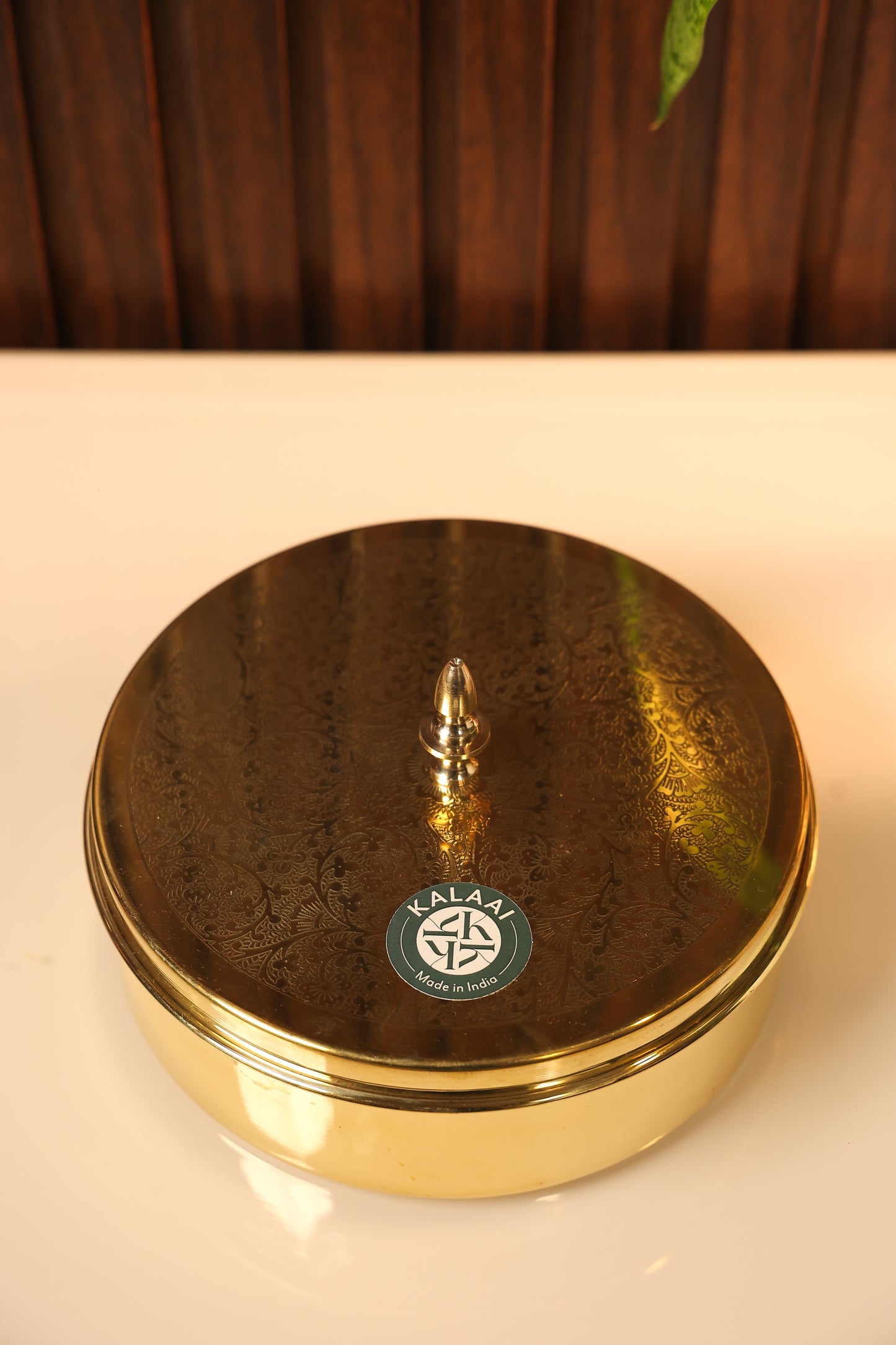 Suhavani - Brass Round Box