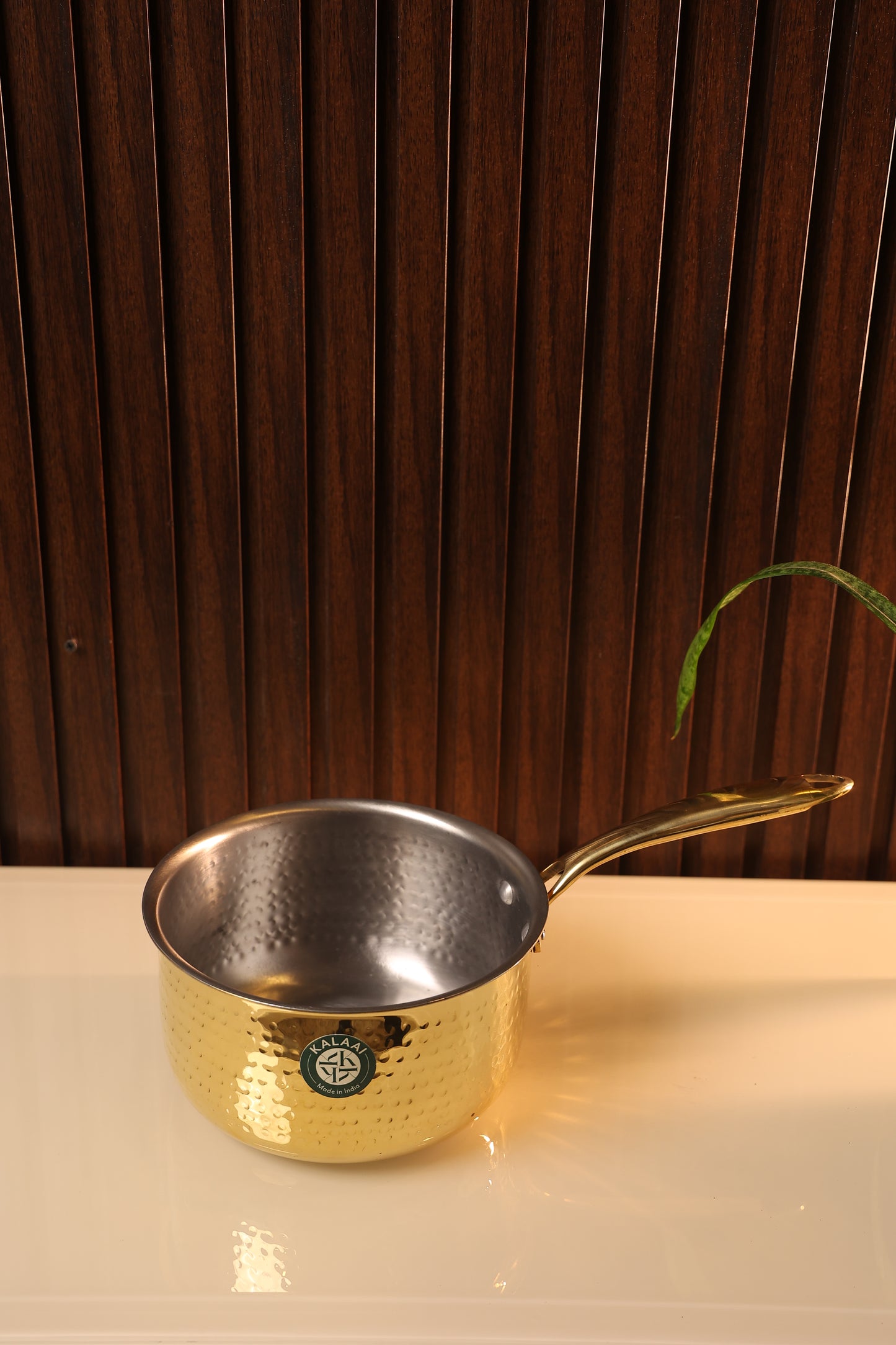 Anupatra-Pure Brass Sauce Pan with Tin Lining