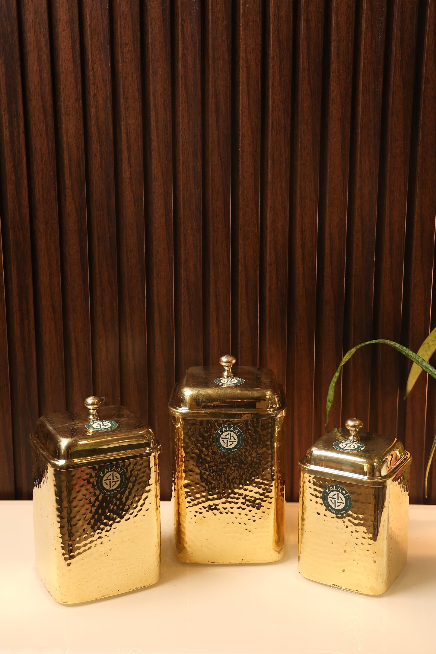 Bhandika-Pure Brass Hand-Hammered Set (Set of 3)