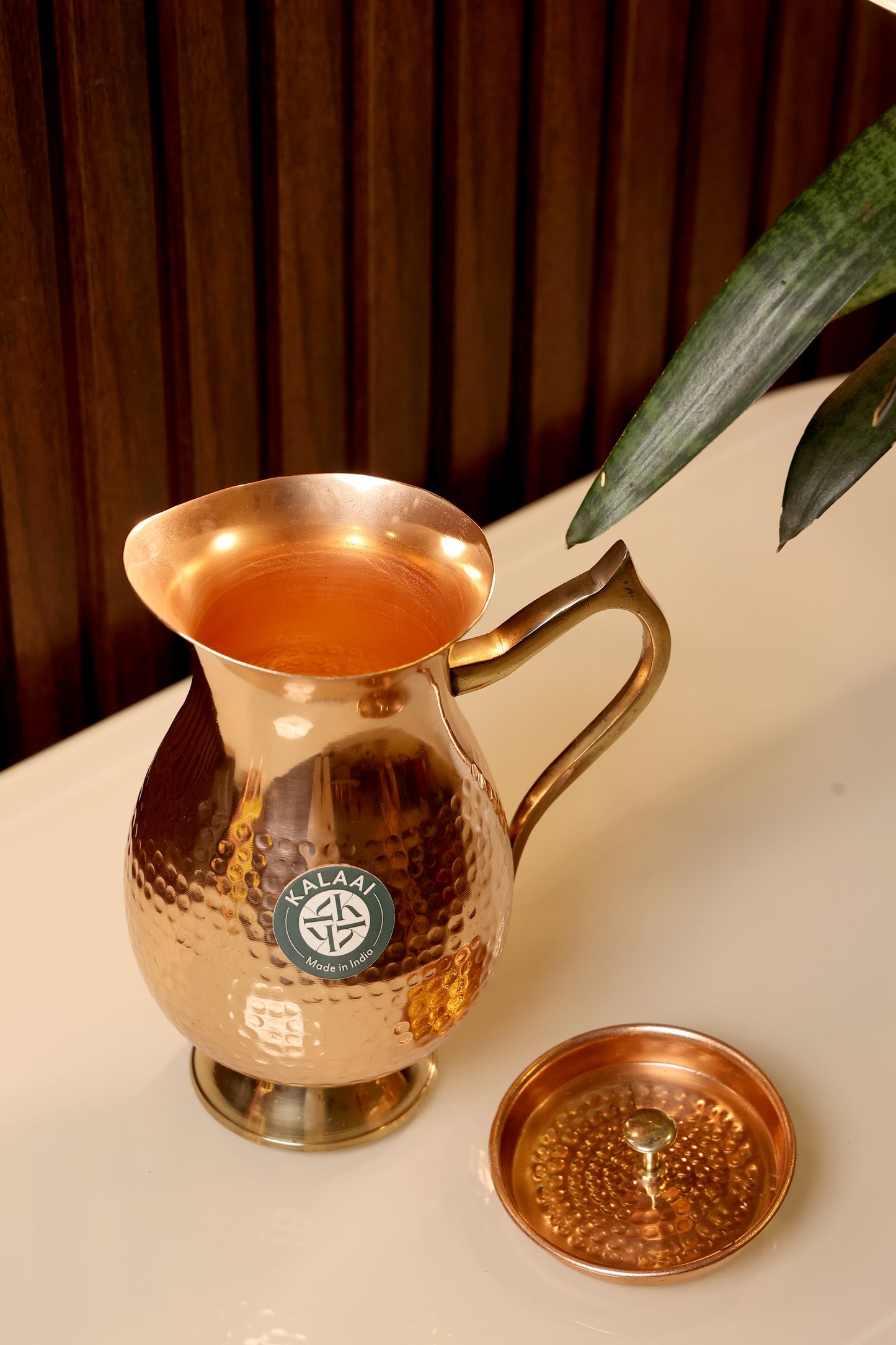 Matharaghat-Hammered Copper Jug with Lid
