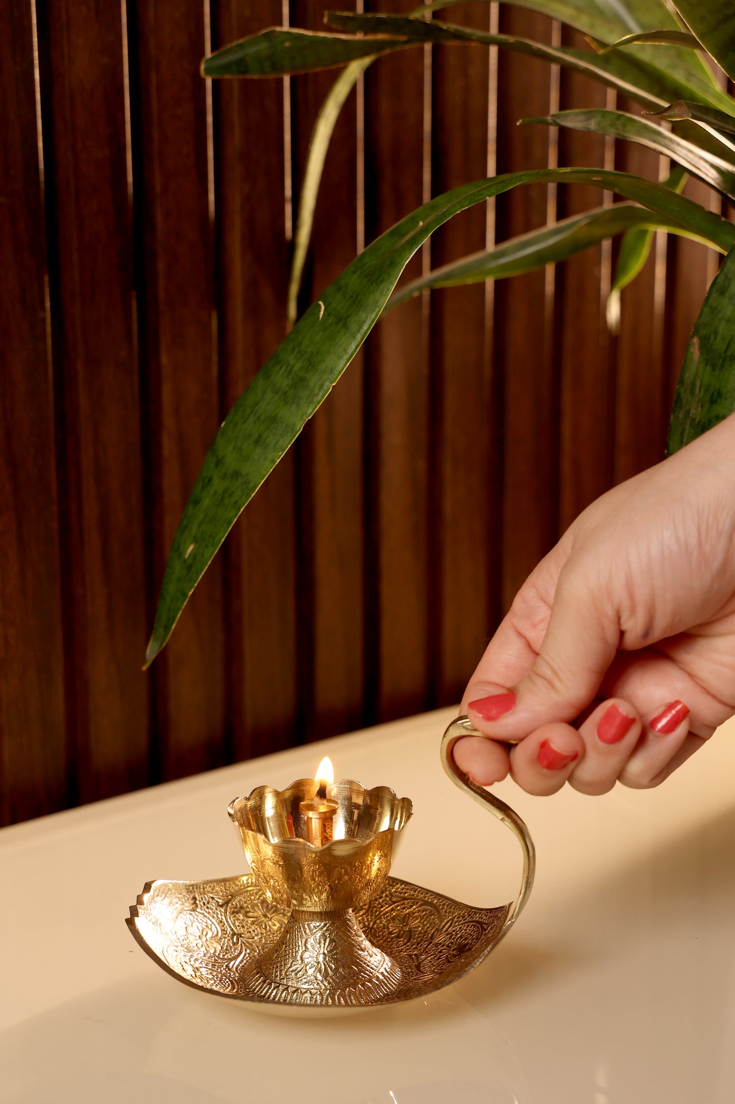 Hansika – Swan-Inspired Brass Diya