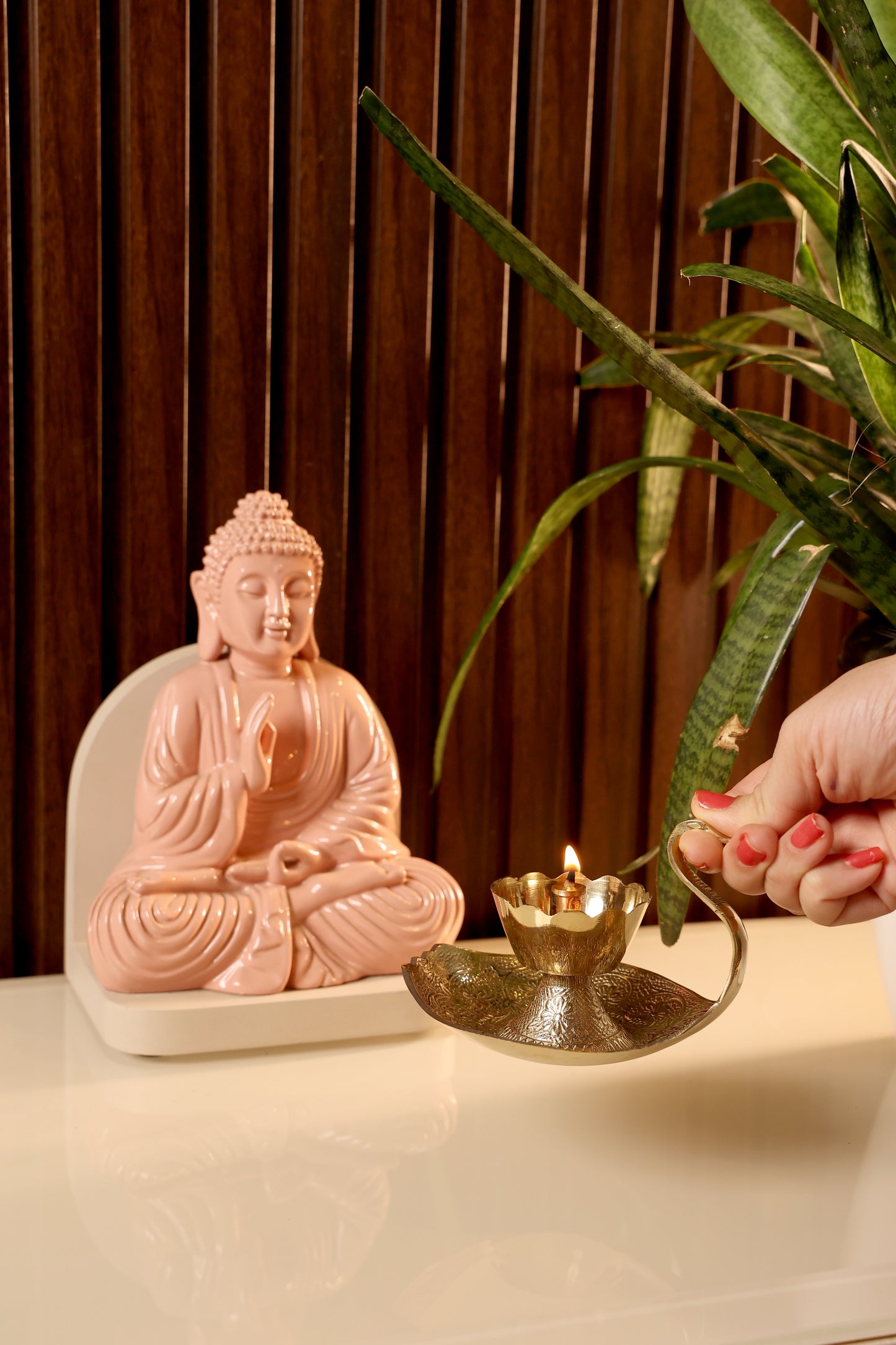 Hansika – Swan-Inspired Brass Diya