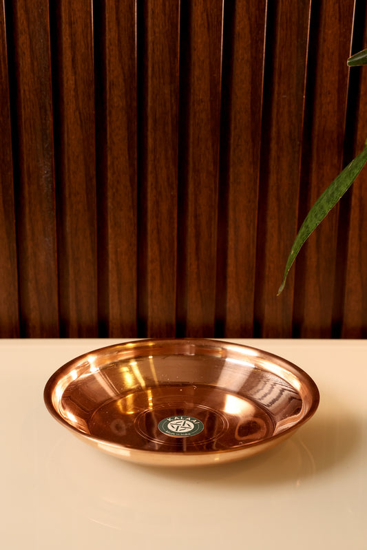 Taman-Pure Copper Pooja Plate