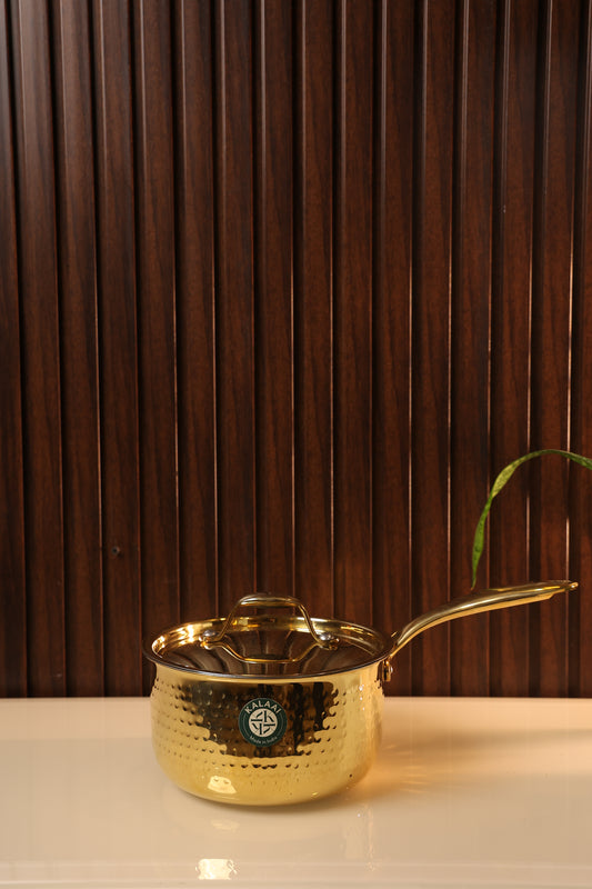 Anupatra-Pure Brass Sauce Pan with Tin Lining