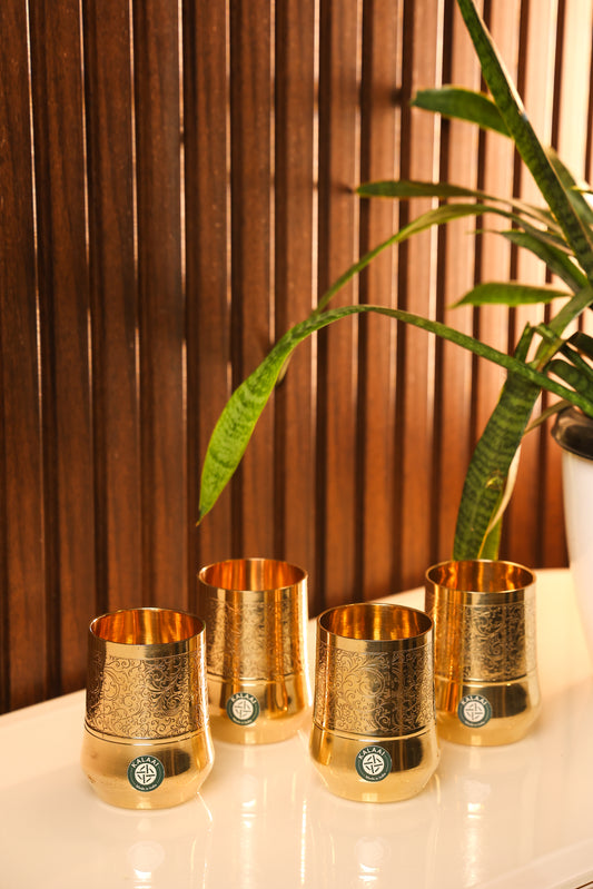 Dravya Brass Glass – Purity in Every Sip