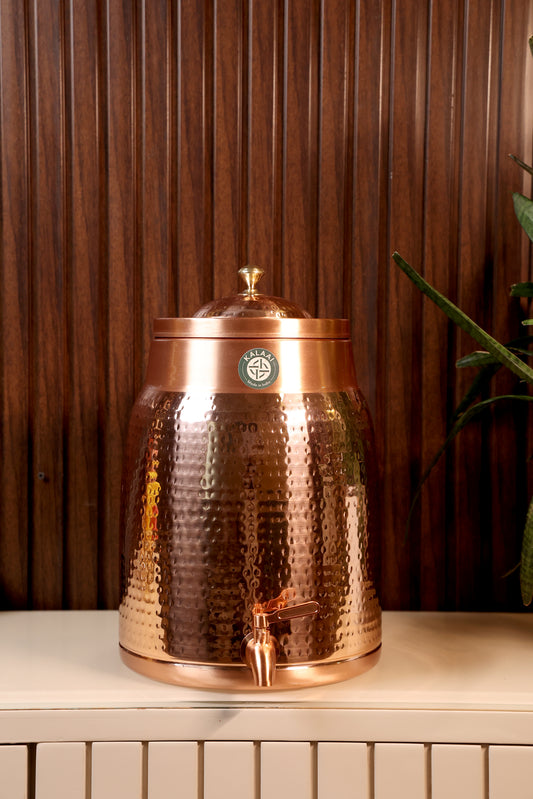 Tāmrik – Handcrafted Copper Water Dispenser (Matka)