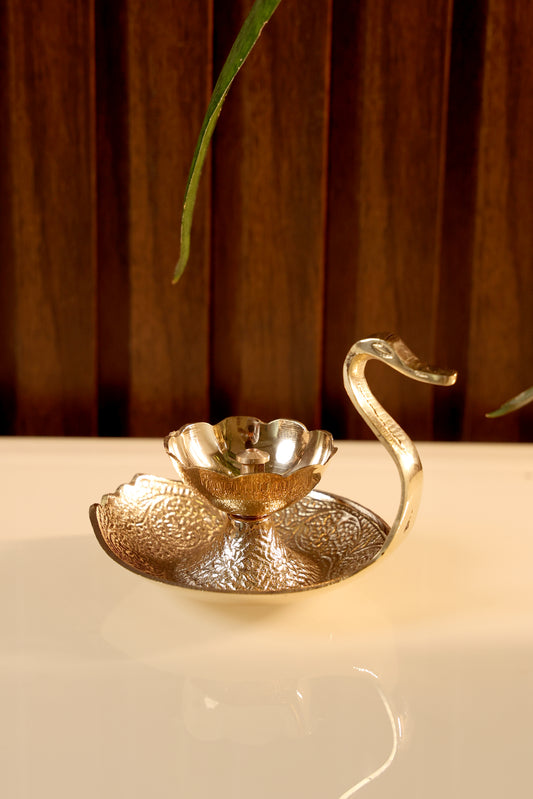 Hansika – Swan-Inspired Brass Diya