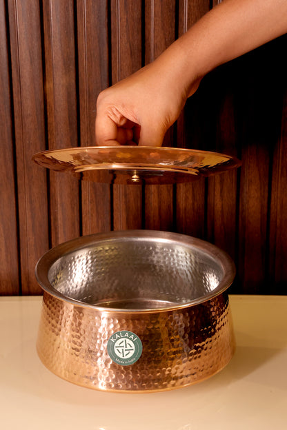 Bhogya Copper Hammered Handi