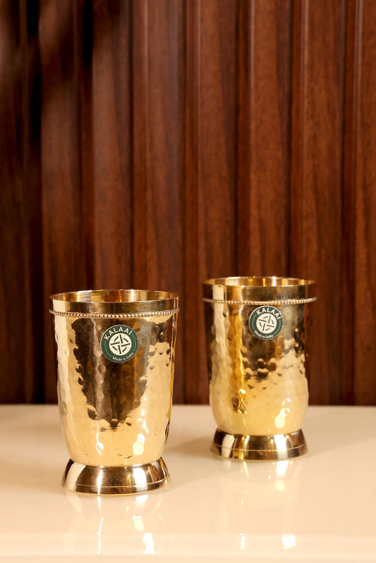 Neera - Set of 2 Brass Glass