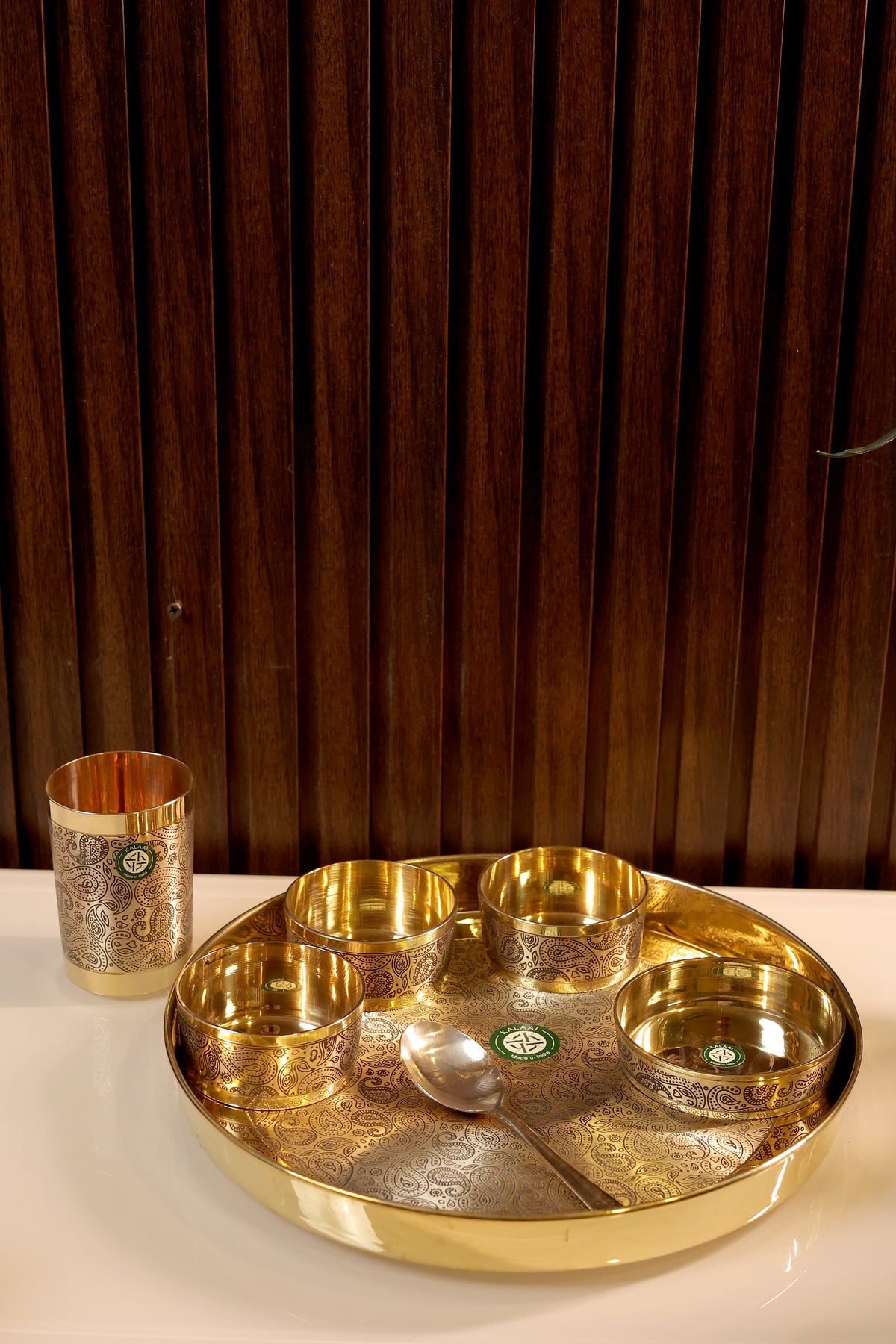 Rajbhoj Thali Set – Brass Dining Set