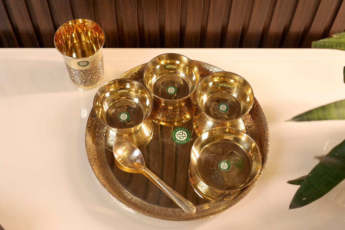 Ankura Thali Set – Bronze Dining Set