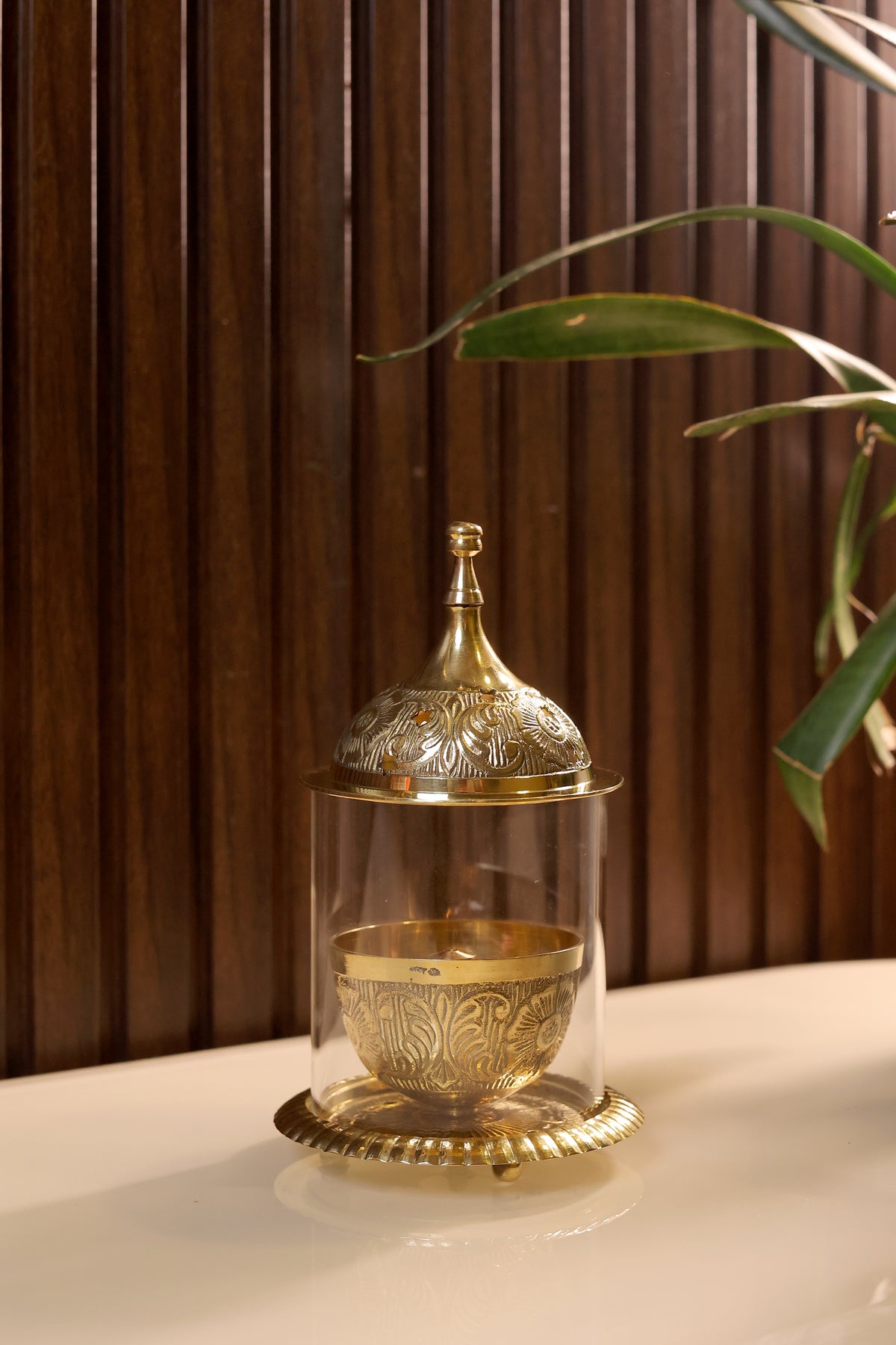 Deepastambha – Brass & Glass Diya