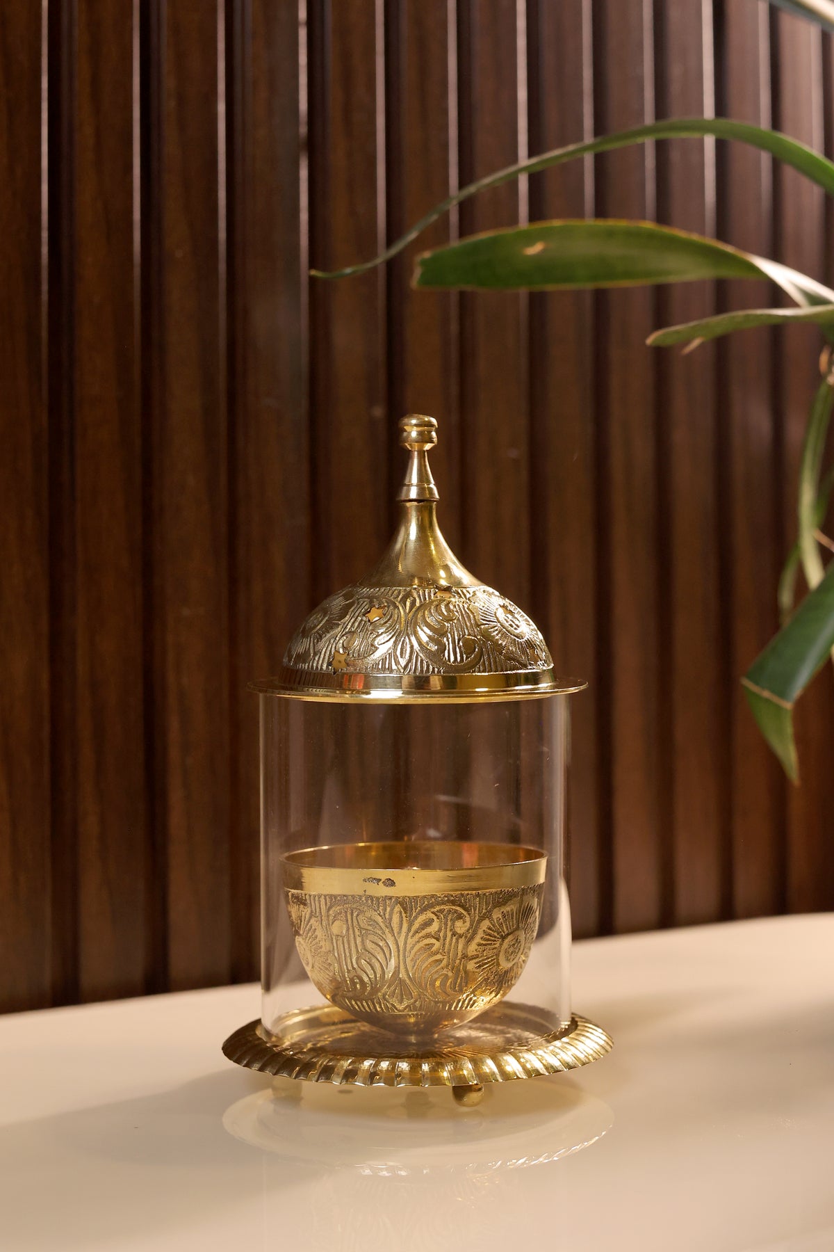 Deepastambha – Brass & Glass Diya