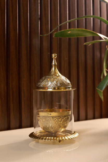 Deepastambha – Brass & Glass Diya