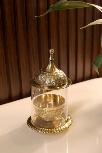Deepastambha – Brass & Glass Diya