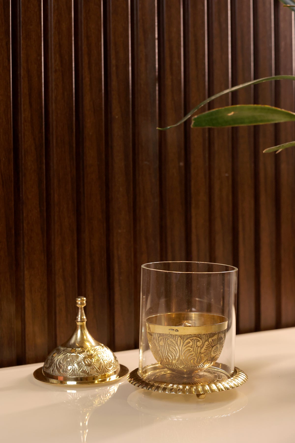 Deepastambha – Brass & Glass Diya
