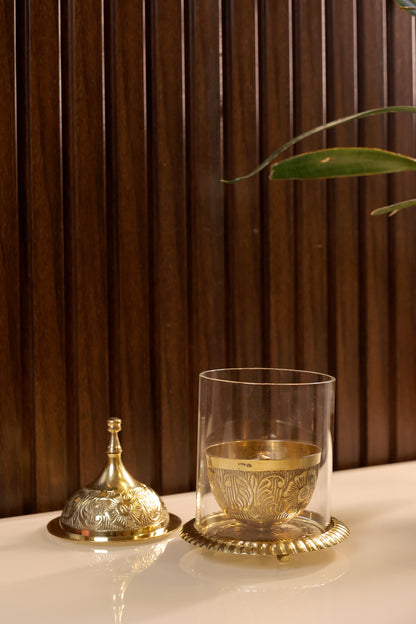 Deepastambha – Brass & Glass Diya